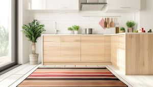 Multicolor Striped Floor Mat