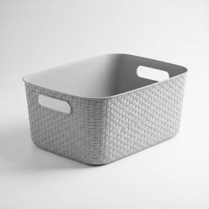 Rattan Design Plastic Storage Basket