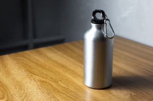 Silver Carabiner Sports Bottle