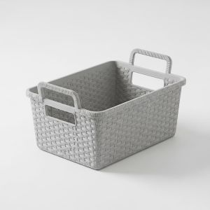 Woven Plastic Storage Organizer Basket