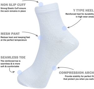 White School Socks