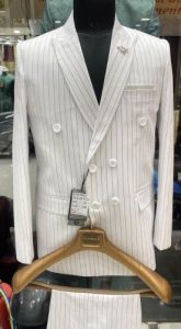White Check Two Piece Suit