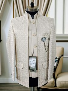 White Men\'S Jodhpuri Suit