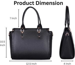 Black Tote Genuine Leather Handbag