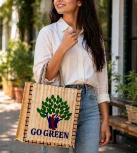 Eco-Friendly Jute Shopping Tote Bag