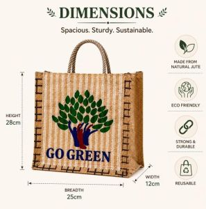 Eco-Friendly Jute Shopping Tote Bag