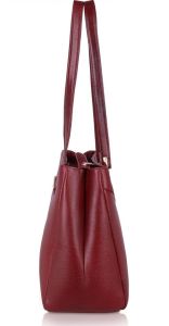 Ladies Brown PU Leather Shoulder Tote Handbag