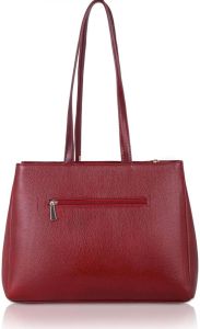 Ladies Brown PU Leather Shoulder Tote Handbag