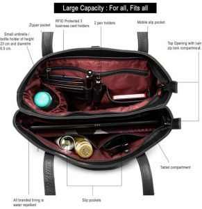 Ladies Leather Office Tote Handbag