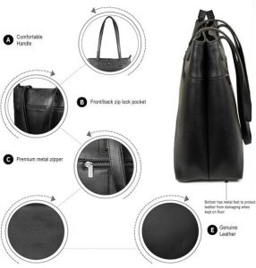 Ladies Leather Office Tote Handbag