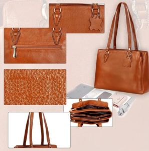Ladies Leather Shoulder Tote Bag