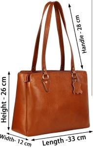 Ladies Leather Shoulder Tote Bag