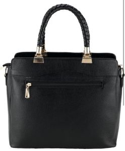 Ladies Original Leather Braided Handle Tote Handbag