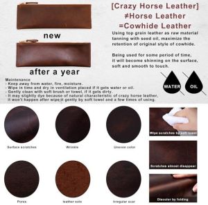 Ladies Premium Crazy Horse Leather Travel Tote Handbag