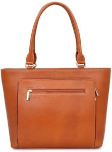 Ladies Premium Genuine Leather Multi-Compartment Handbag with Detachable Sling Strap