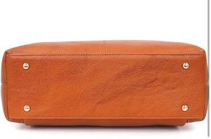 Ladies Premium Genuine Leather Multi-Compartment Handbag with Detachable Sling Strap