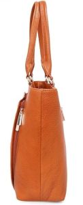 Ladies Premium Genuine Leather Multi-Compartment Handbag with Detachable Sling Strap
