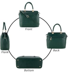 Ladies Premium Original Leather Braided Handle Office Tote Bag