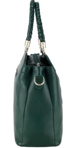 Ladies Premium Original Leather Braided Handle Office Tote Bag
