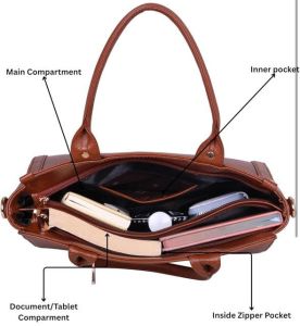 Original Leather Structured Office Tote Bag