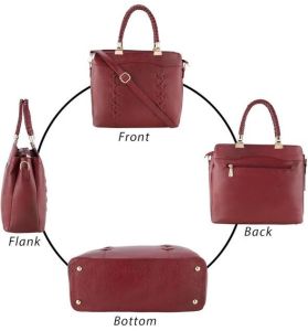 Premium Original Leather Braided Handle Tote Handbag