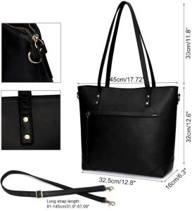 Women&Rsquo;S Premium Crazy Horse Leather Office Tote Bag