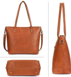 Women&Rsquo;S Premium Crazy Horse Leather Tote Bag