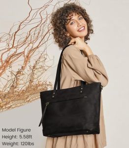Women&Rsquo;S Premium Crazy Horse Leather Travel Tote Bag