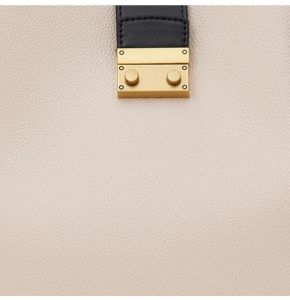 Women&Rsquo;S Premium Dual-Tone Leather Shoulder Tote Bag