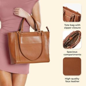 Women&Rsquo;S Premium Genuine Leather Office Tote Bag