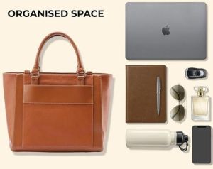 Women&Rsquo;S Premium Genuine Leather Office Tote Bag