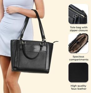 Women&Rsquo;S Premium Office Tote Handbag with Luggage Sleeve