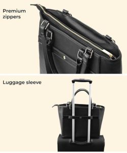 Women&Rsquo;S Premium Office Tote Handbag with Luggage Sleeve