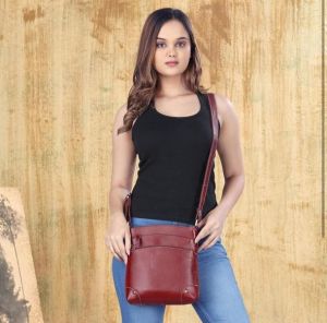 Women&Rsquo;S Premium Original Leather Crossbody Sling Bag