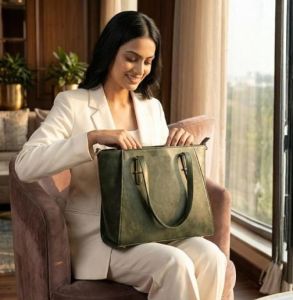 Women&Rsquo;S Premium Vegan Leather Office Tote Bag