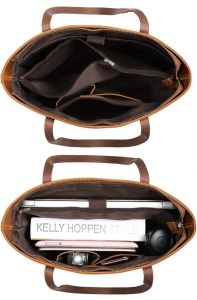 Women&Rsquo;S Premium Vintage Crazy Horse Leather Tote Bag
