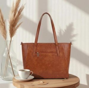 Women&Rsquo;S Premium Vintage Leather Office Tote Bag