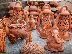 Brown Handcrafted Teracotta Decors