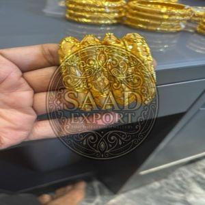 Metal Party Wear Gold Plated Stylish Spring Design Bangle