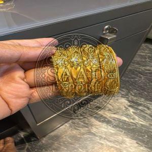 Metal Party Wear Gold Plated Stylish Spring Design Bangle
