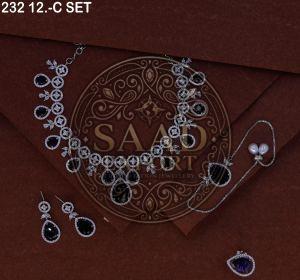 Elegant Party Wear Zircon Necklace Set