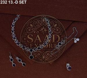 Elegant Party Wear Zircon Necklace Set