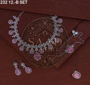 Elegant Party Wear Zircon Necklace Set