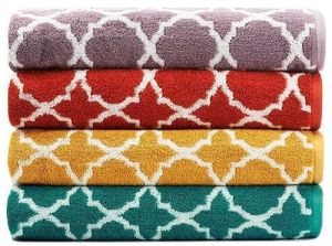 Cotton Printed Jacquard Bath Towel