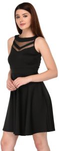 Ladies Black One Piece Short Dress