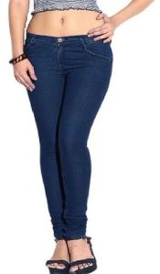 Ladies Stretchable Blue Denim Jeans