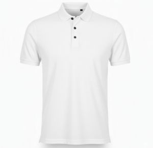 Mens Plain White Cotton Polo T-Shirt