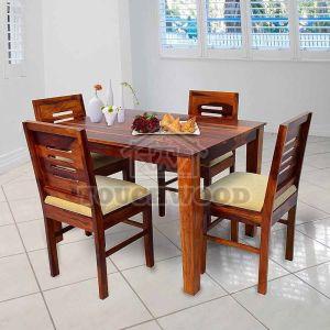 4 Seater Wooden Dining Table Set