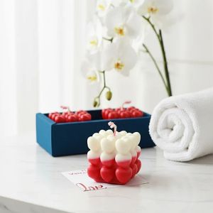 Decorative Heart Bubble Candle