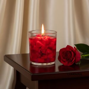 Decorative Heart Shaped Jar Candle